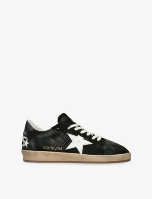 GOLDEN GOOSE Ballstar Stitched 80203 Suede Trainers - EUR 45 / 11 UK MEN in BLACK – Mens | Trainers | Lace up trainers