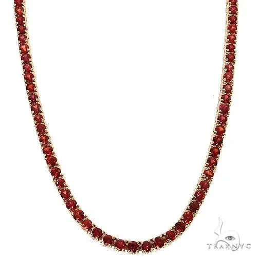 PIA - For Him GEMSTONES Red Sapphire Tennis Chain 69033 in Rose – Chain