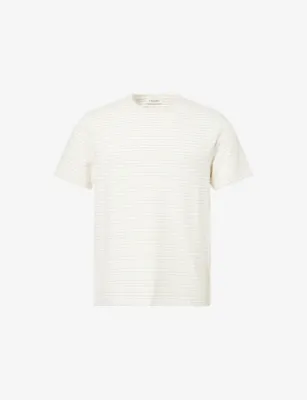 FRAME Jacquard Stripe Cotton-Jersey T-Shirt