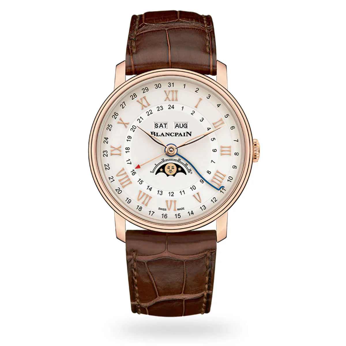 Blancpain Villeret Quantieme Complet Phases De Lune GMT 40.5mm Mens Watch White