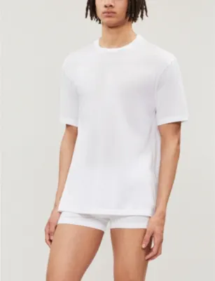 HANRO Cotton Sporty cotton-jersey T-shirt detail 2