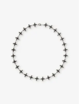DARKAI Clover 18ct white gold-plated brass and stainless-steel necklace