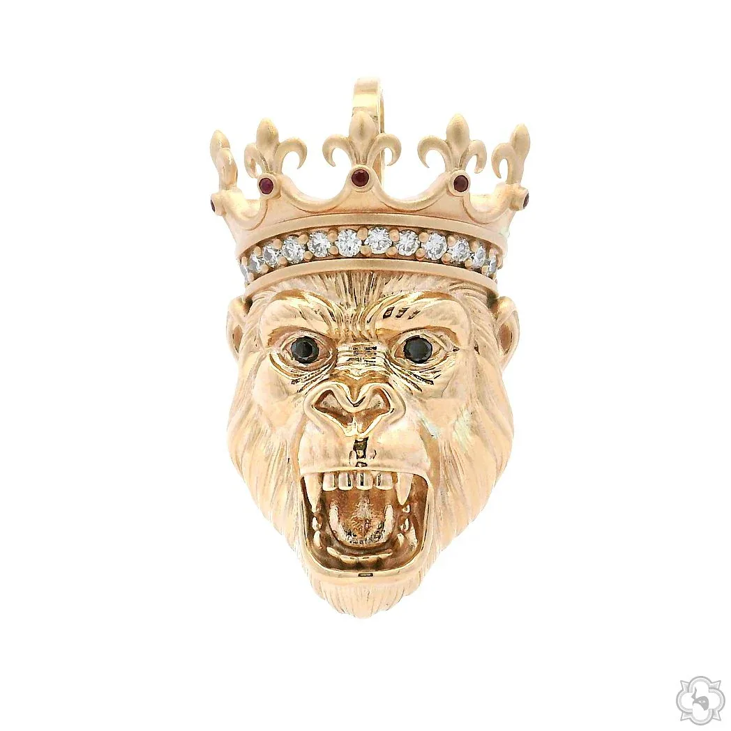 RINA - For Him CUSTOM Gorilla King of the Jungle Pendant 70649 in Rose Gold – Pendant