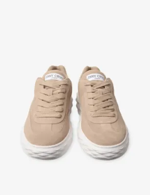 JIMMY CHOO Diamond Maxi Retro M Suede Trainers - EUR 43 / 9 UK MEN in V STONE, additional product view 2