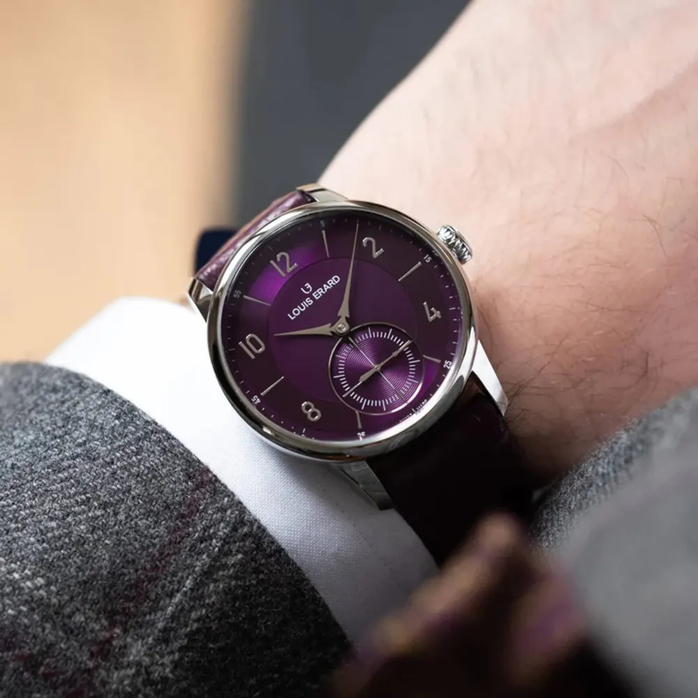 Louis Erard Excellence Petite Seconde 39mm Unisex Watch Purple in Purple, additional product view 3