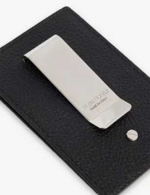 TOM FORD Logo Clip Leather Card Holder detail 2