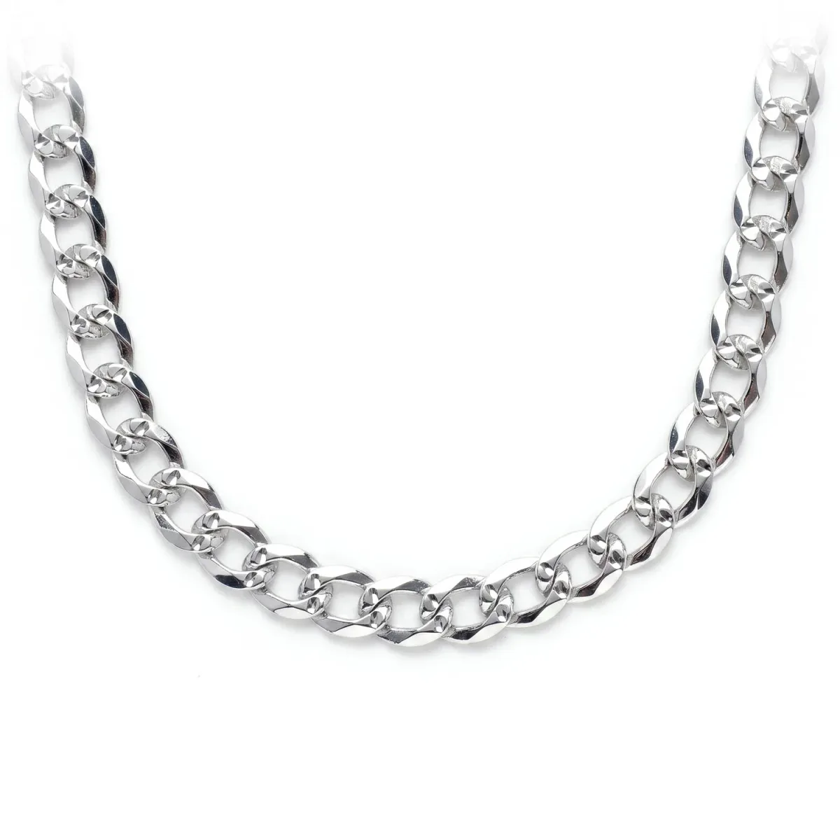 For Him Sterling Silver Flat Curb Chain in 5mm / 925 Sterling Silver / 22" – Chain