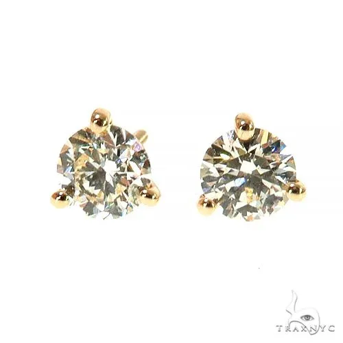 AHMED - For Him CVD 1.20 Ctw Round-Cut Diamond Studs (Lab) 68057 in Rose / 60 Pointer each Martini – Earrings