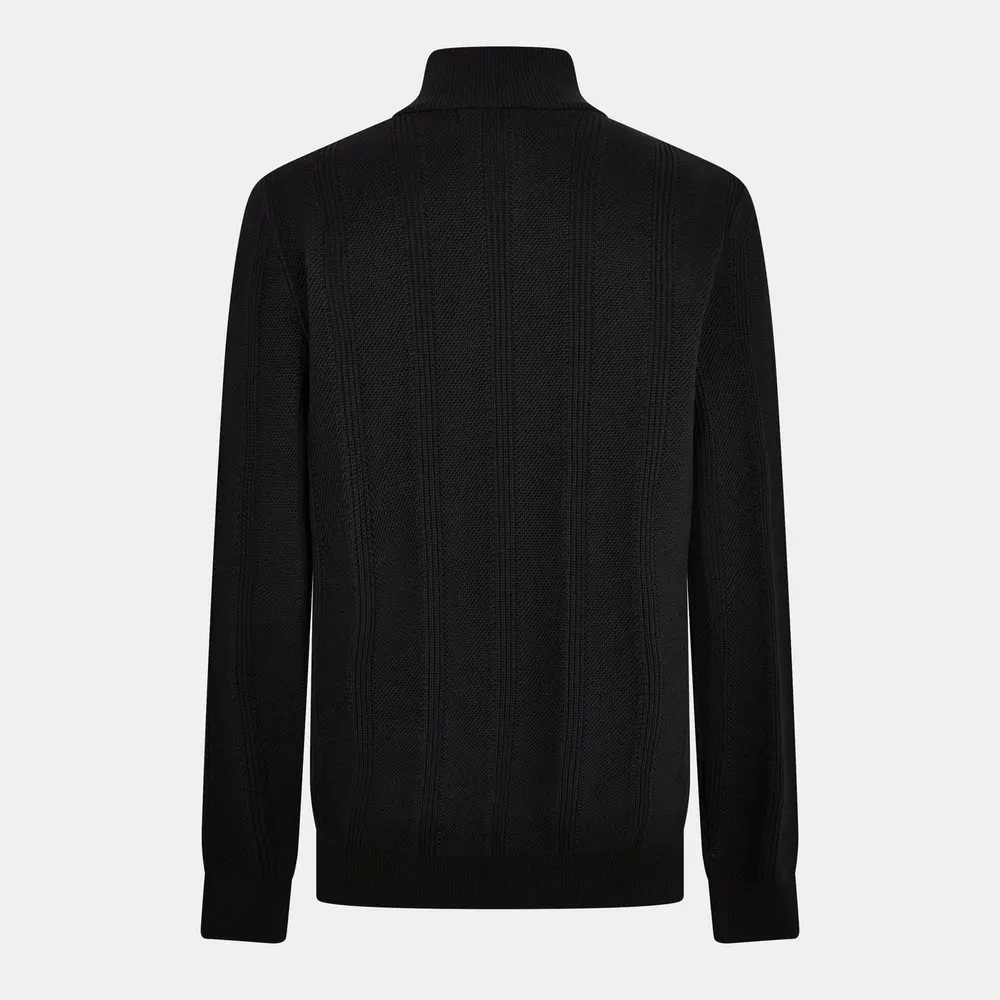 Fred Perry Men's Textured Full-Zip Knitted Top detail 2