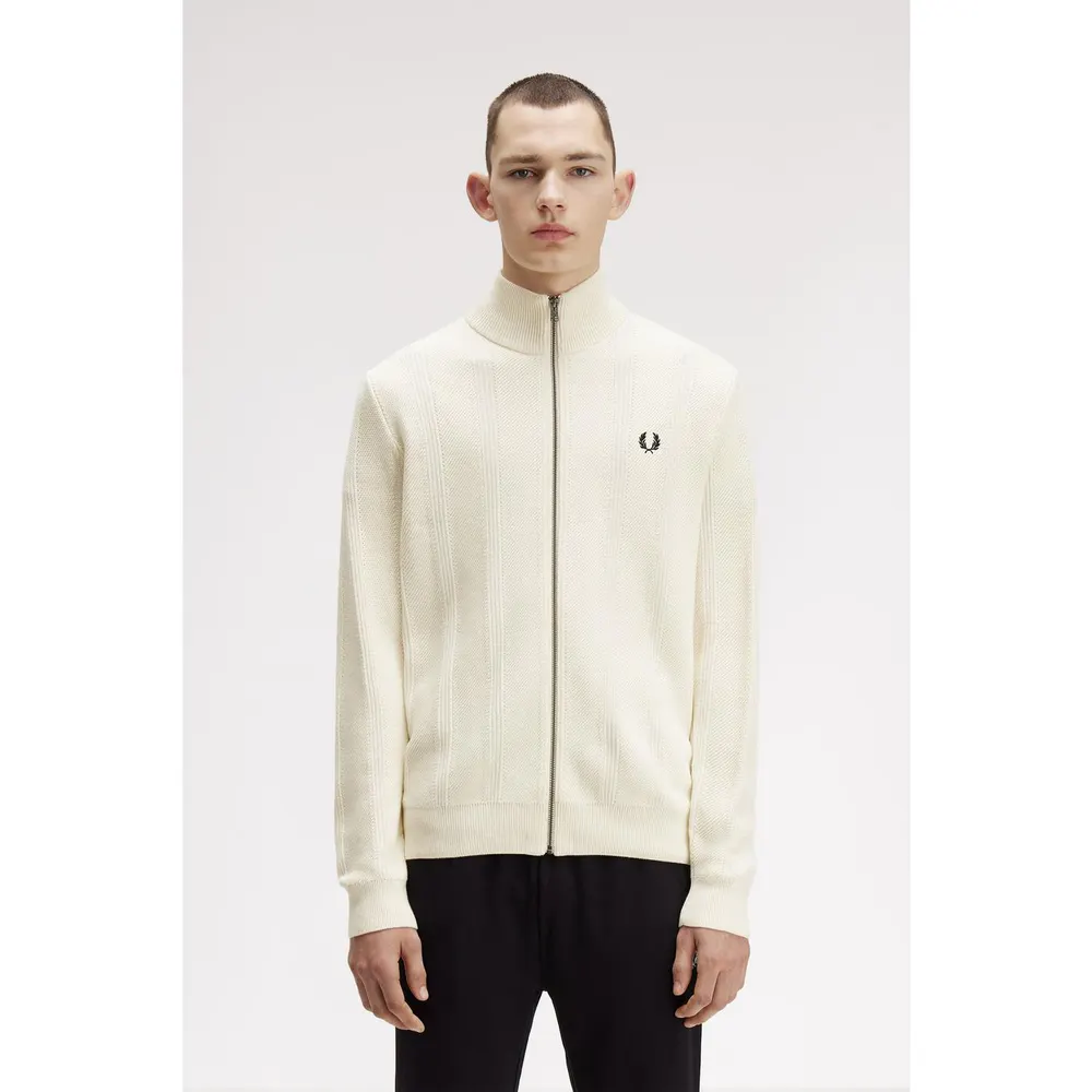 Fred Perry Men's Textured Full-Zip Knitted Top detail 3