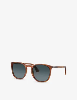PERSOL PO3316S Rectangle-Frame Acetate Sunglasses detail 2