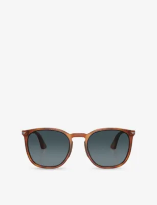 PERSOL PO3316S Rectangle-Frame Acetate Sunglasses
