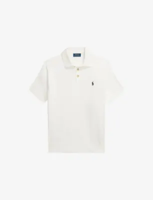 POLO RALPH LAUREN Logo-Embroidered Custom-Fit Knitted Cotton Polo Shirt