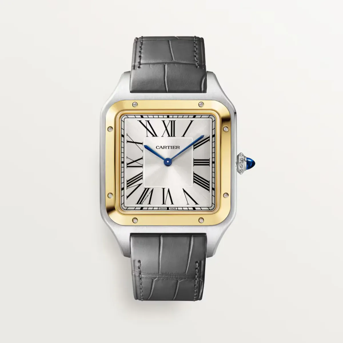Cartier Santos Dumont Watch, Extra-Large Model, Manual Winding, Yellow Gold, Steel