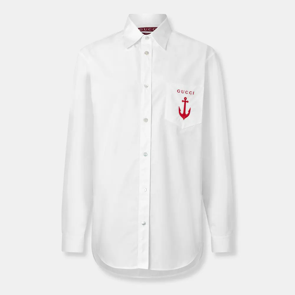 Gucci Men's Long Sleeve Tailored Fit Shirt