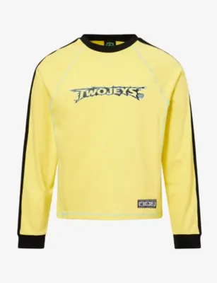 TWOJEYS Beach Bum Long-Sleeve Cotton T-Shirt in YELLOW – Mens | Tops & t-shirts | T-Shirts | Printed T-Shirts