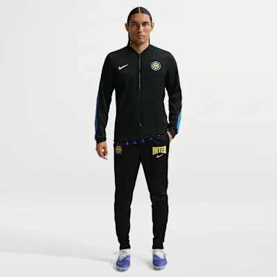 Nike Inter Milan Strike Third Men's Nike Dri-FIT Football Knit Tracksuit - Black/Blue Spark/Black/Tour Yellow