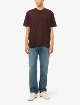 SUNSPEL Crewneck Cotton T-Shirt in Bakelite, additional product view 2