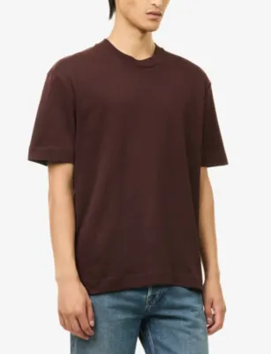 SUNSPEL Crewneck Cotton T-Shirt in Bakelite, additional product view 3