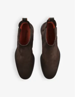 SANTONI Easy flat suede Chelsea boots - EUR 40.5 / 6.5 UK MEN detail 2