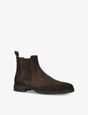 SANTONI Easy flat suede Chelsea boots - EUR 40.5 / 6.5 UK MEN detail 3