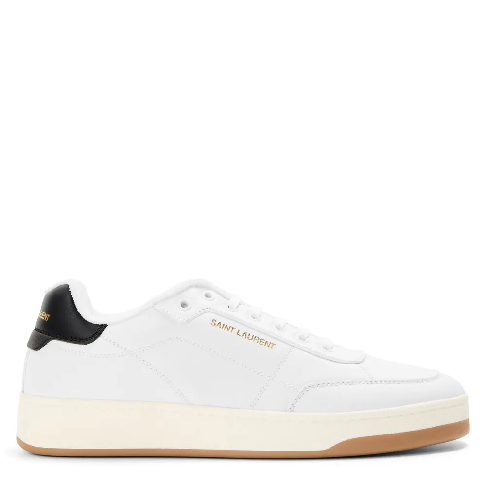 Saint Laurent Men's Low-Top Trainers in Whire/Blk – Footwear