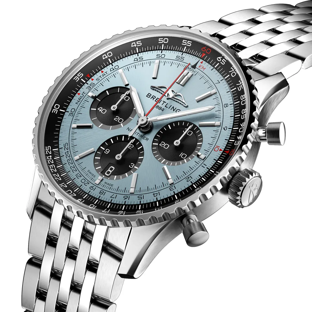 Breitling Navitimer B01 Chronograph 43 Stainless Steel Ice Blue Watch detail 2