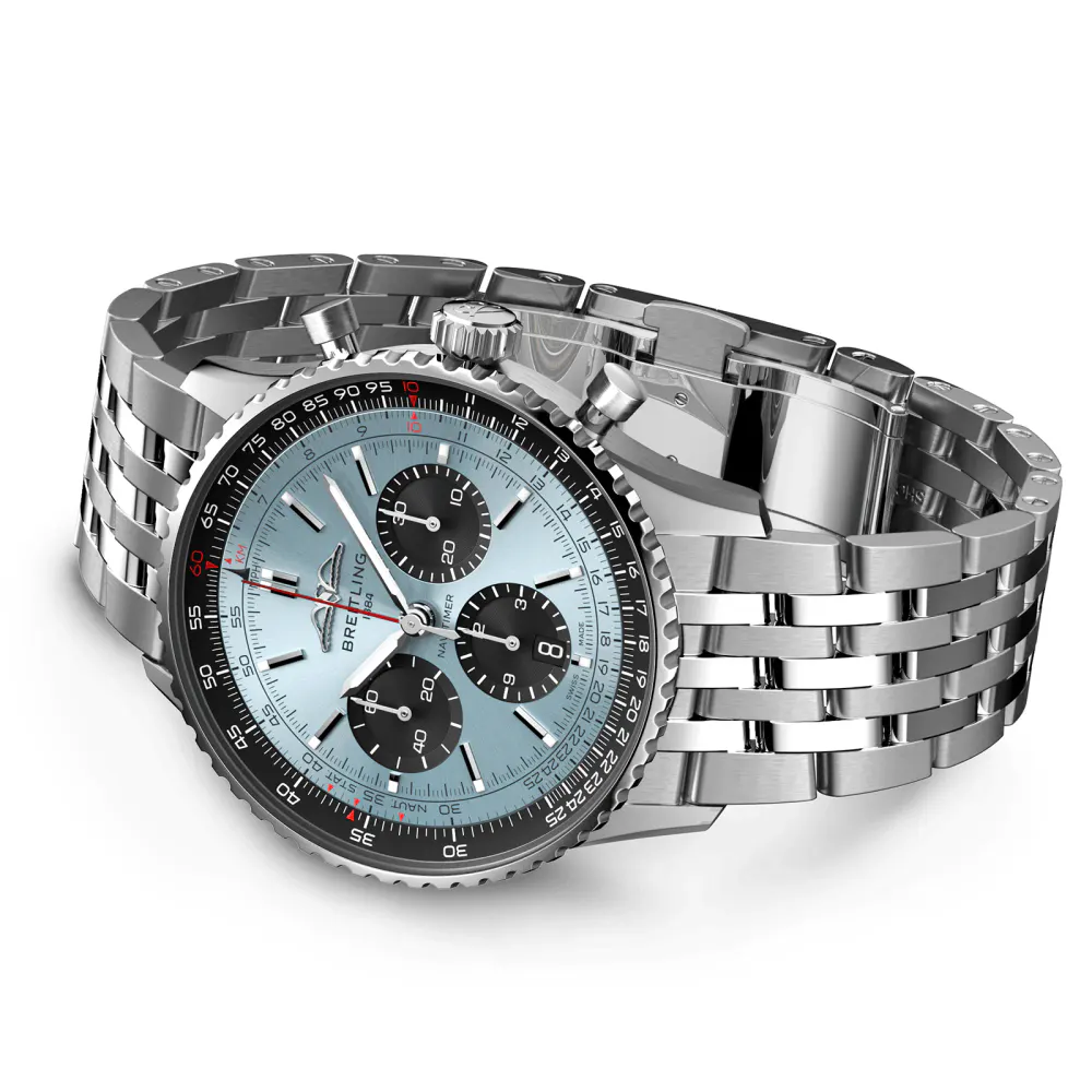 Breitling Navitimer B01 Chronograph 43 Stainless Steel Ice Blue Watch detail 3
