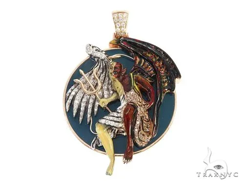 RINA - For Him CUSTOM Custom Made Angel and Demon Diamond Pendant 64564 – Pendant