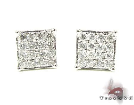 RINA - For Him FACTORY 4 Row Prong Earrings 11045 in White Gold – Earrings