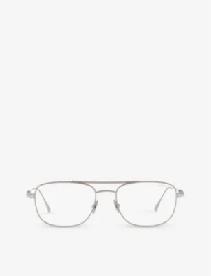 TOM FORD FT5848 Private Collection aviator-frame metal optical glasses