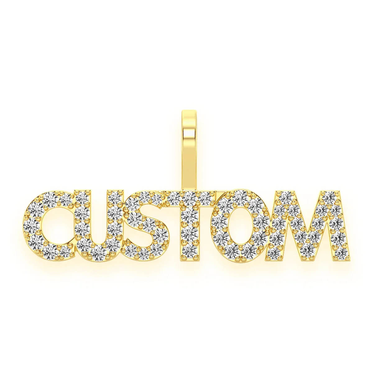 For Him Mini Custom Diamond Nameplate Pendant
