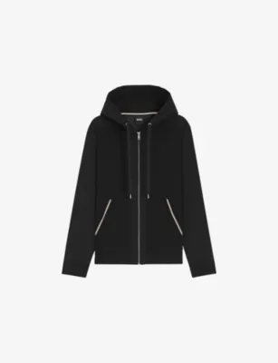 BOSS Zip-Up Cotton-Jersey Hoody