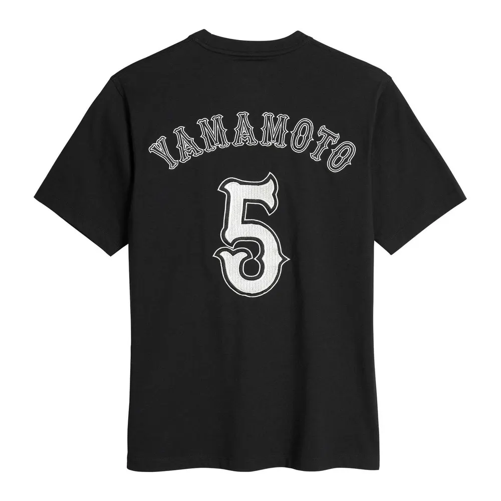 Y3 Mens Elite 5 GFX T-Shirt in Black, additional product view 2