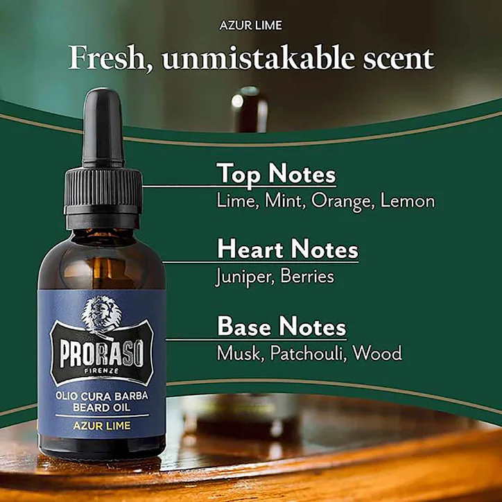Proraso Beard Oil Azur Lime 30ml detail 2