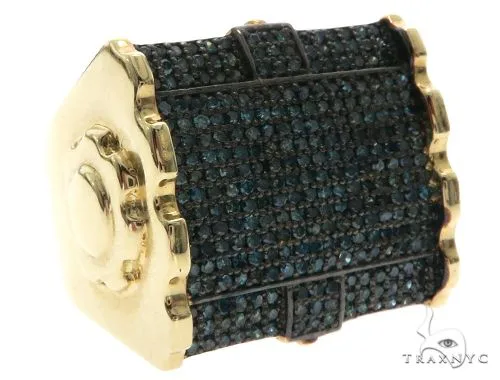 RINA - For Him FACTORY Blue Diamond Ring 63883 in Rose Gold / 8.5 – Ring