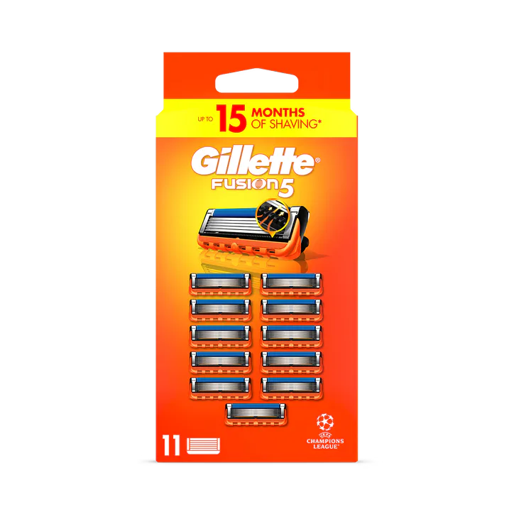Gillette Fusion5 Razor Refills For Men, 11 Razor Blade Refills