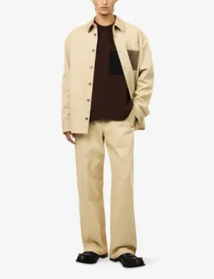 LOEWE Anagram Patch Knitted Cotton-Blend Jumper detail 2