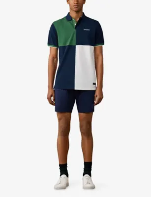 HACKETT Heritage Multi-Panel Short-Sleeve Cotton Polo detail 2