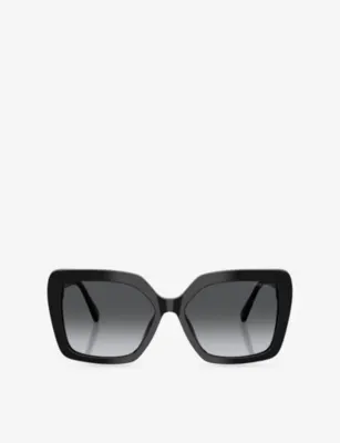 SWAROVSKI SK6049 Square-Frame Acetate Sunglasses in BLACK – Mens | Sunglasses | Square