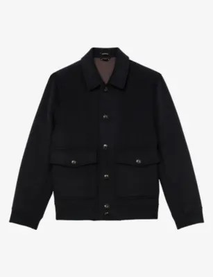 REISS Deluca Flap-Pocket Wool-Blend Jacket