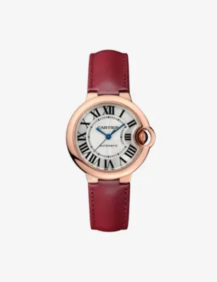 CARTIER CRWGBB0037 Ballon Bleu de Cartier 18ct rose-gold and leather self-winding mechanical watch