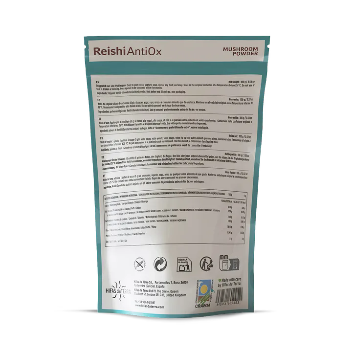 Hifas da Terra Reishi AntiOx Powder Superfood 100g, additional product view 2