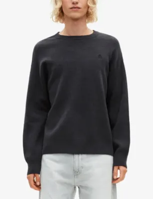 THE KOOPLES Brand-Embroidered Crewneck Wool-Blend Jumper detail 3