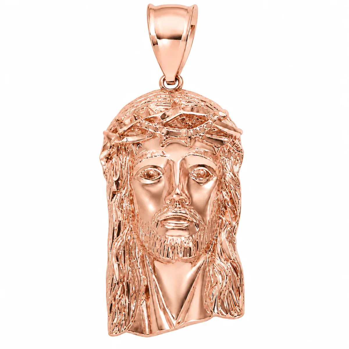 RINA - For Him FACTORY 10K Gold Jesus Pendant 57113 in Rose Gold – Pendant