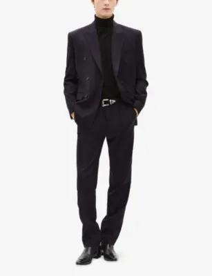 THE KOOPLES Double-Breasted Peak-Lapel Wool Blazer detail 2