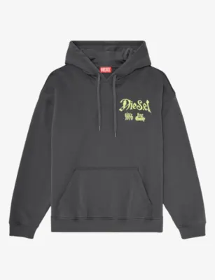 DIESEL Flocked Graphic-Print Cotton Hoody