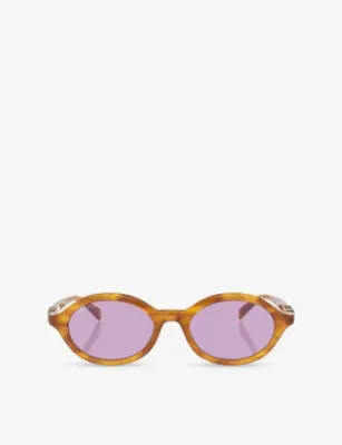 GUCCI GG2153S Oval-Frame Acetate Sunglasses