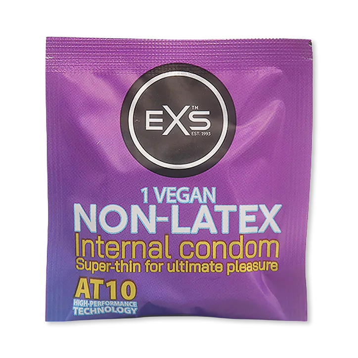 EXS Internal Condom Vegan Non-Latex with Lace Leg Loop