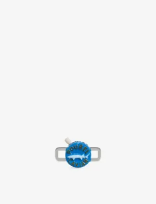 POUBEL Caviar Sterling-Silver and Enamel Charm